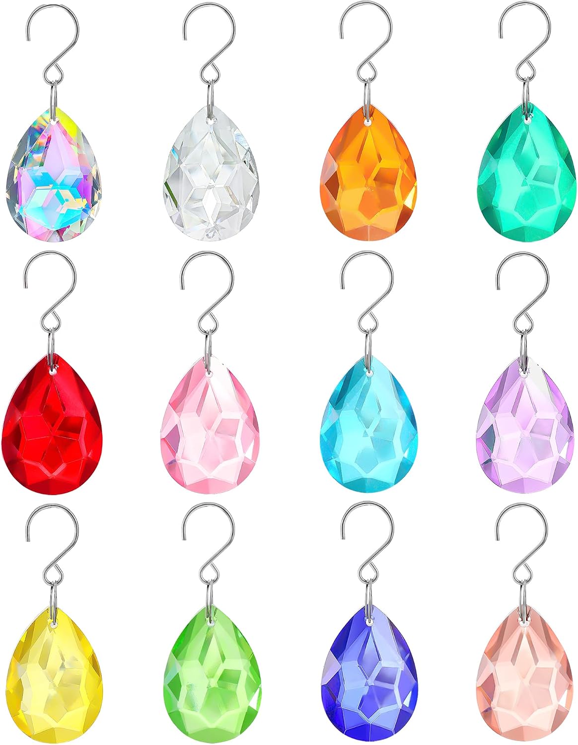 H&D HYALINE & DORA 38mm Crystal Suncatcher Prisms Multicolor Bauhinia Chandelier Crystals Replacement Chandeliers Glass Beads