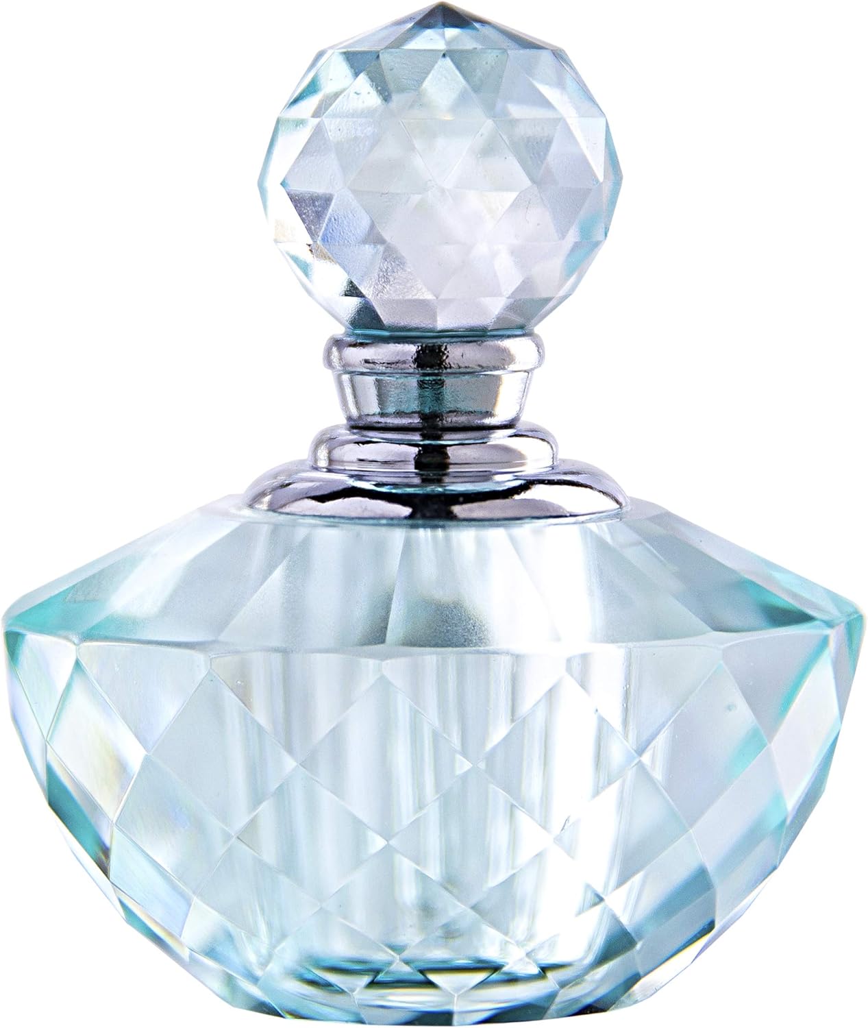 H&D HYALINE & DORA 2 * 2.3‘’Vintage Light Green Crystal Empty Refillable Mini Perfume Bottle 3ML