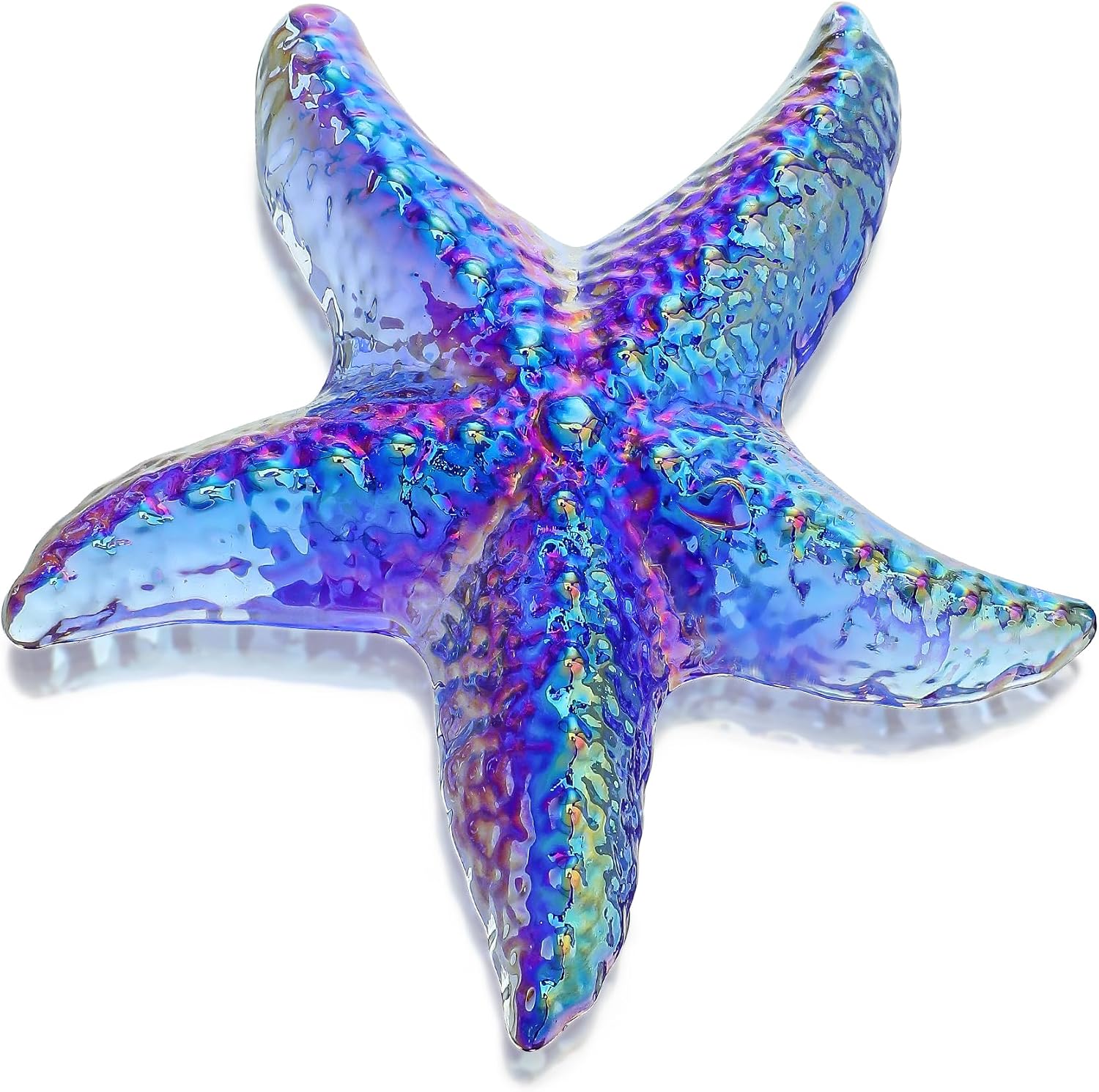 H&D HYALINE & DORA Hand Blown Glass Star Fish Figurines Blue Sea Animal Ornament