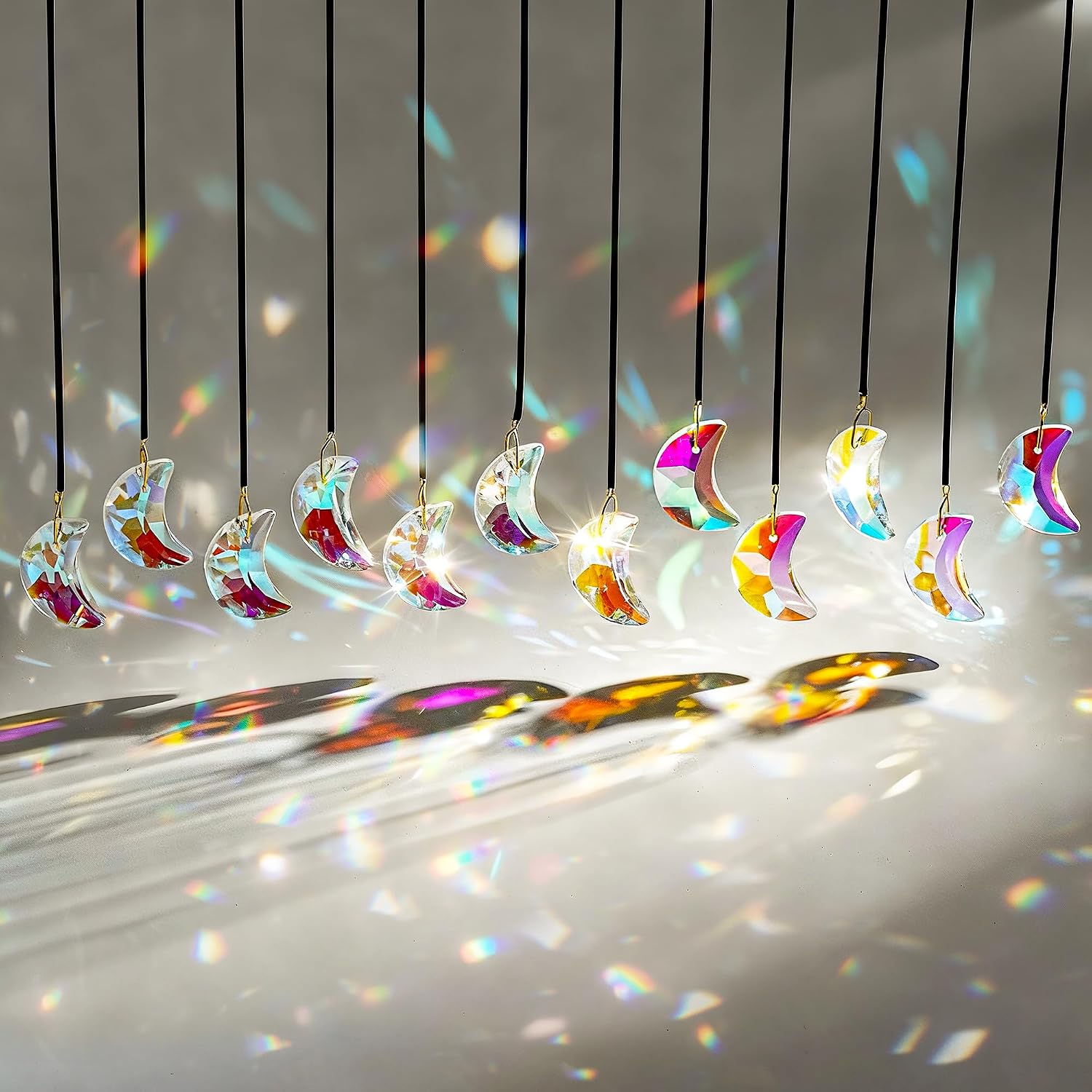 H&D HYALINE & DORA 12pcs 1.1"/30mm Crystal Suncatcher Prism Suncatchers